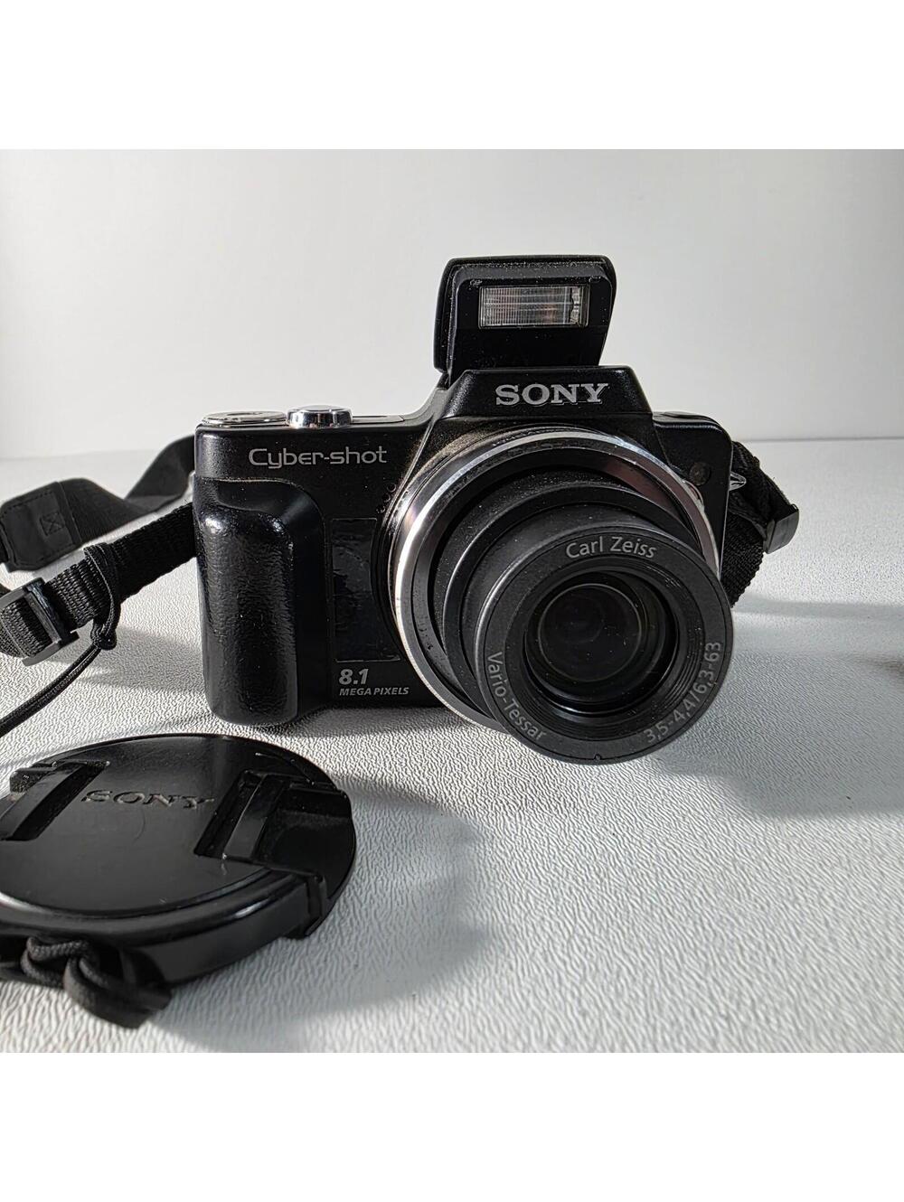Sony Cyber-Shot DSC-H3 8.1MP Black Digital Camera w/10x Zoom - Tested - Works